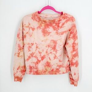 Pilcro Orange Tie-Dye Sweatshirt Relaxed Fit